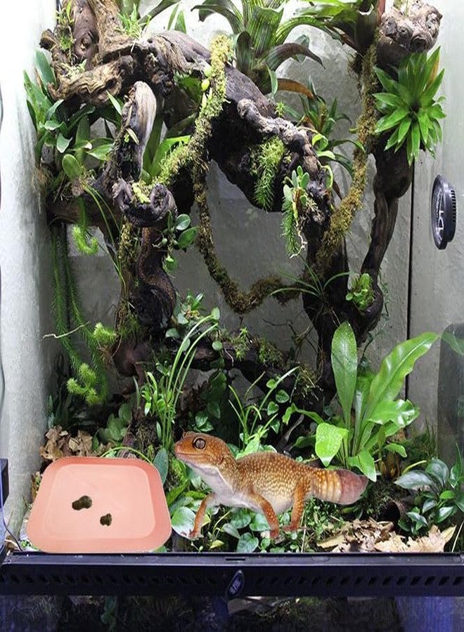 MAGNEECH 2 Pcs Leopard Gecko Potty Pad,Crested Gecko Potty Latrine，Leopard Gecko Tray，Reptile Litter Box，Portable Gecko Tank Accessories (Pink) - Image 2