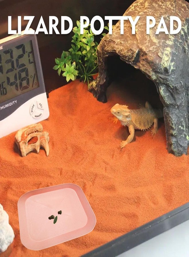 MAGNEECH 2 Pcs Leopard Gecko Potty Pad,Crested Gecko Potty Latrine，Leopard Gecko Tray，Reptile Litter Box，Portable Gecko Tank Accessories (Pink) - Image 4