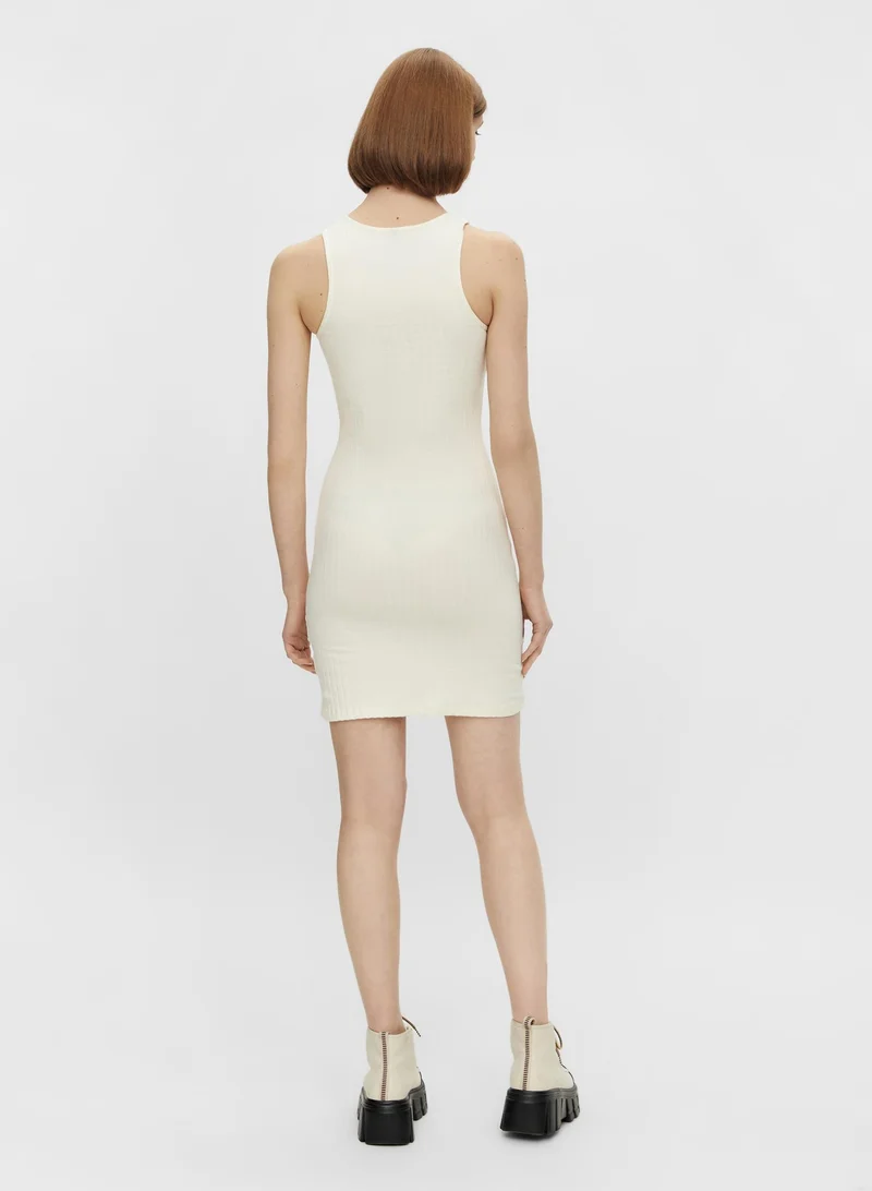 PIECES Ribbed Sleeveless Dress