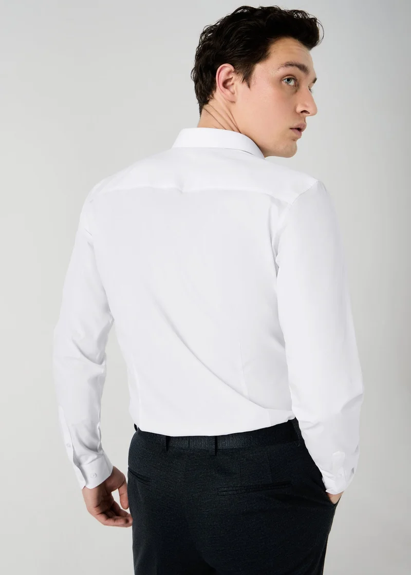 Matalan White Taylor & Wright White Easy Care Slim Fit Shirt for Men | Best Price UAE