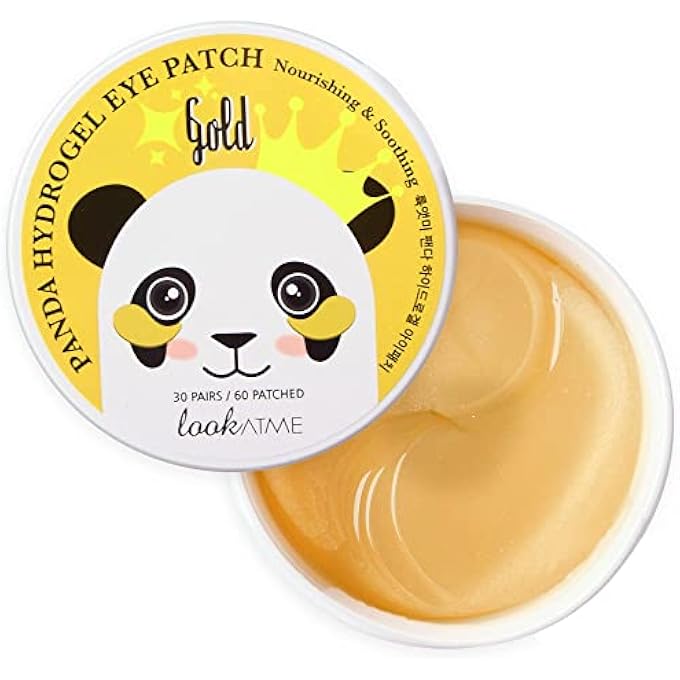 LOOKATME Look At Me Hydro-Gel Under Eye Patch. Moisturizing & Nourishing, Removes Dark Circles & Puffiness, Gold, Made In Korea, 5Pcs - Image 1