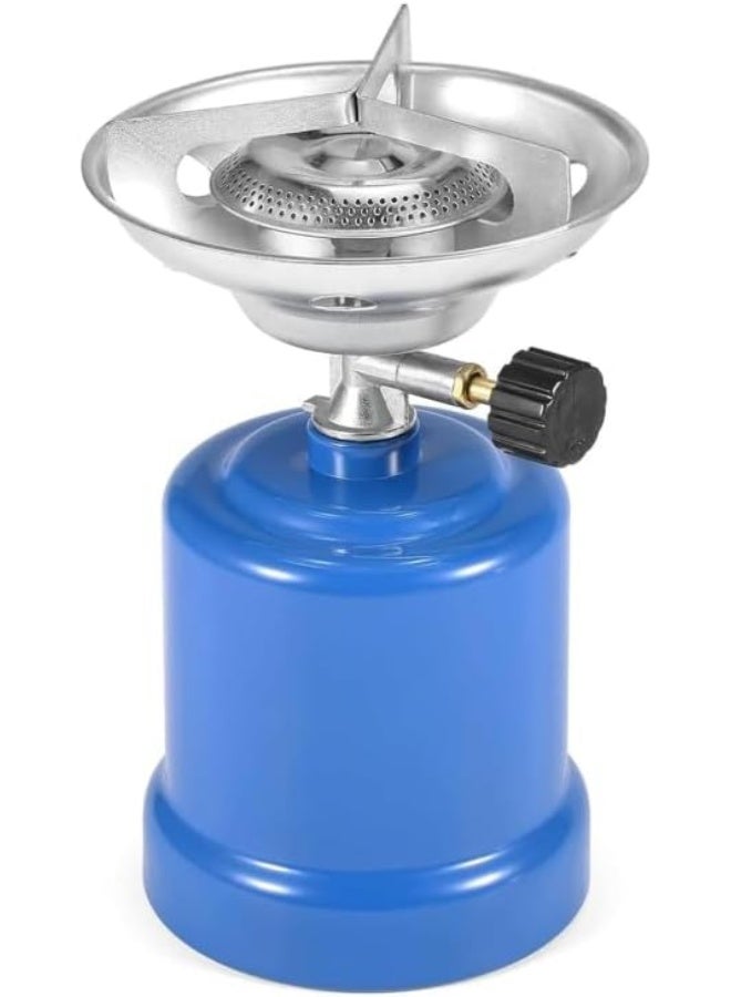 KOVAR Portable Camping Gas Stove, Stainless Steel Burner with Blue Propane Tank - Image 1