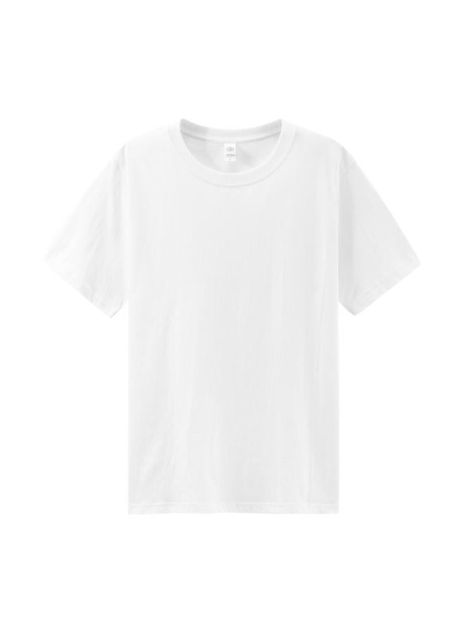White Cotton T-shirt Women's Summer Solid Color Loose Thick Women's Short-sleeved T-shirt Top One-piece Delivery 