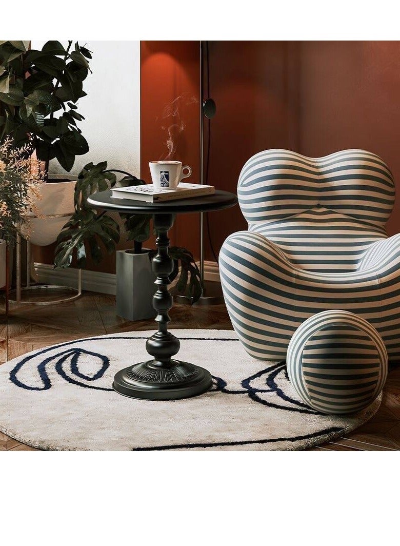 Beauenty Round Coffee Table Living Room Home Small Coffee Table Modern Simple Corner Metal Iron Outdoor Round Table Rustproof Outdoor Coffee Table - Image 4