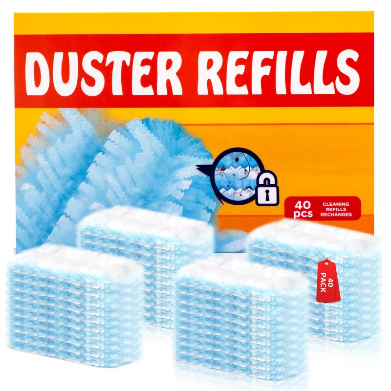 Ftutom 40 Count Electrostatic Duster Refills Replacement Head for Swiffer Dusters Unscented Disposable Dusters for Cleaning Home Blinds Fans Corners Only Duster - Image 2