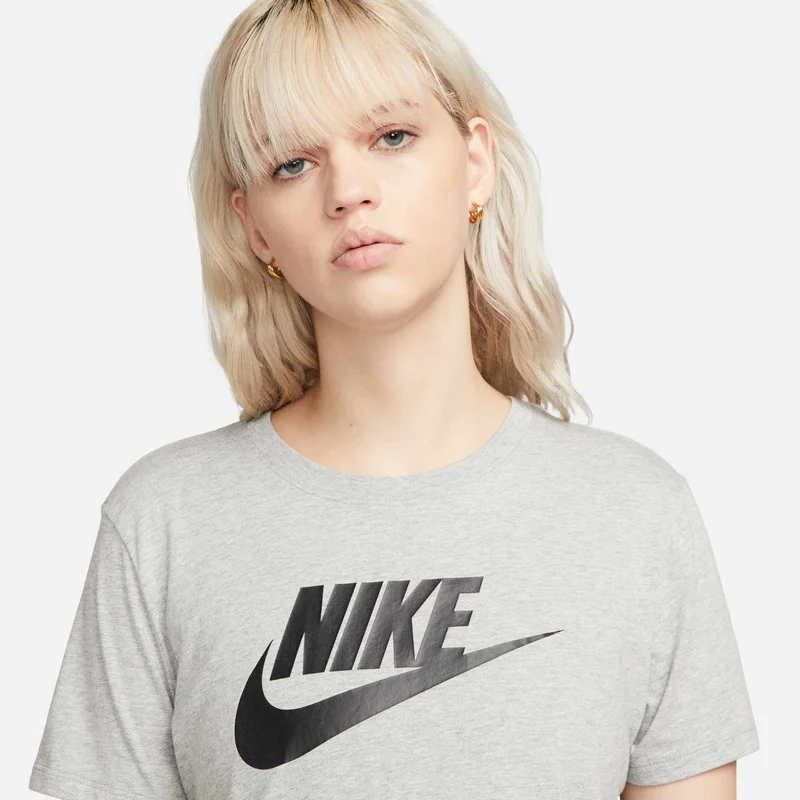 Nike Grey Women's Sportswear Essentials Logo T-Shirt for Women | Best Price UAE