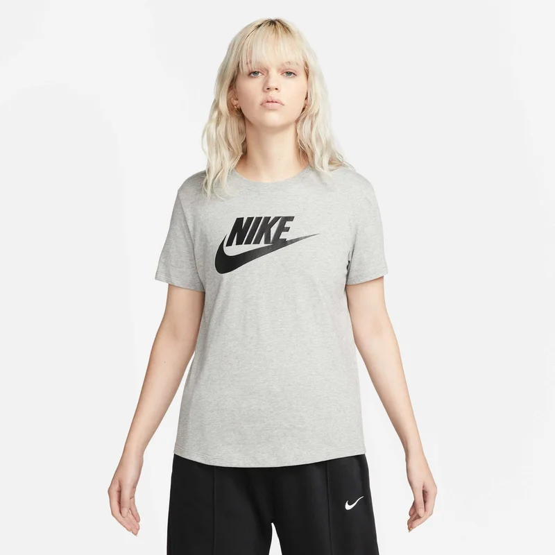 Nike Grey Women's Sportswear Essentials Logo T-Shirt for Women | Best Price UAE