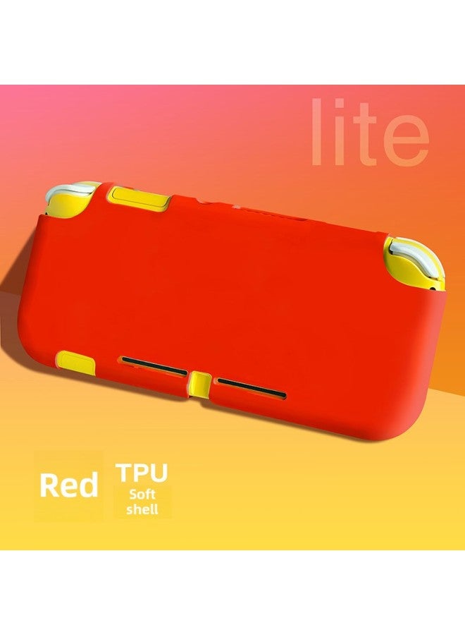 Loquat Switchlite Half Pack Nintendo Protective Case TPU Soft Case Silicone Frosted Switch Pure Protective Case Lite-Product Color:Red  - Image 1