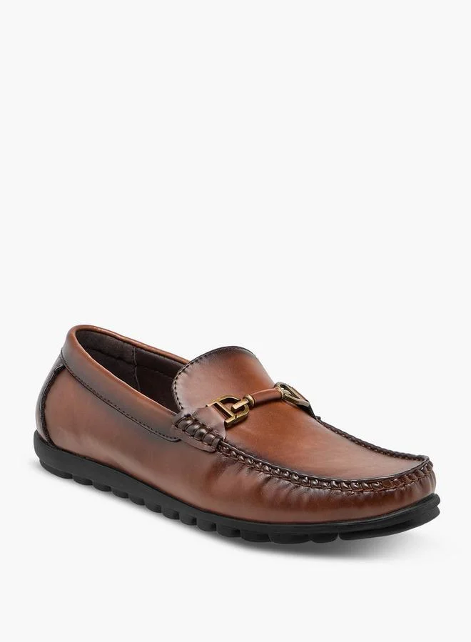 دوتشيني Men Metal Accent Slip-On Moccasins