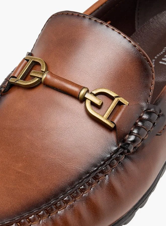 DUCHINI BROWN Men Metal Accent Slip-On Moccasins for Men | Best Price UAE