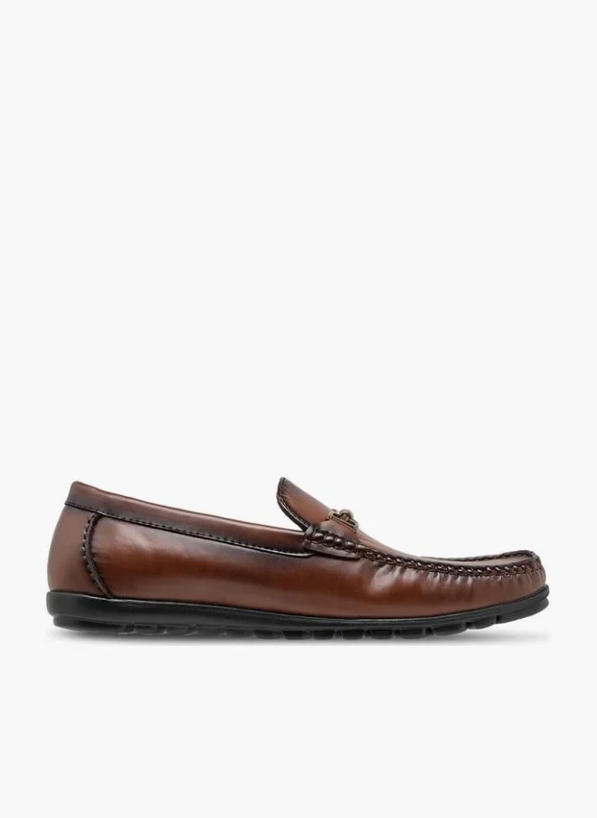 دوتشيني Men Metal Accent Slip-On Moccasins