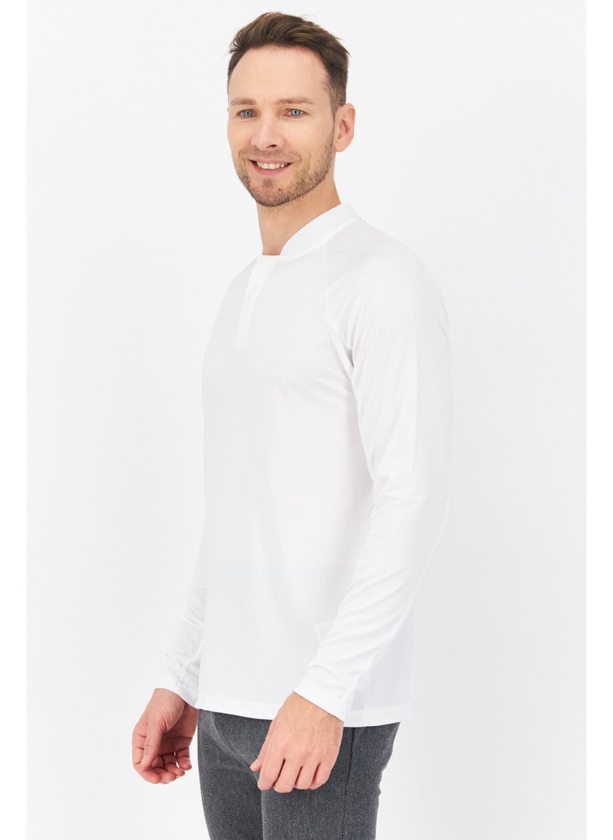 CASTORE - Men Sportswear Fit Long  Sleeve Training T-Shirt, White - Image 1