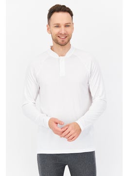 Men Sportswear Fit Long  Sleeve Training T-Shirt, White