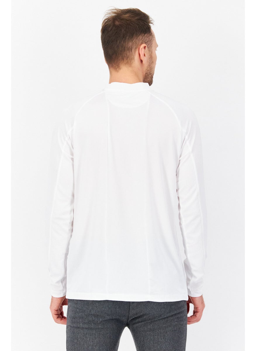 CASTORE - Men Sportswear Fit Long  Sleeve Training T-Shirt, White - Image 1