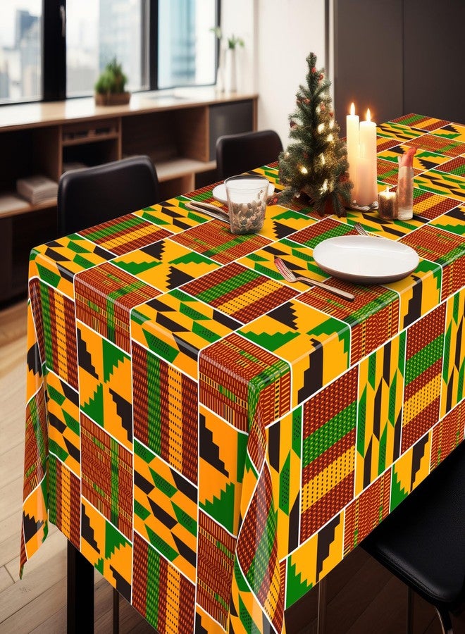 اودين مفارش طاولة بلاستيكية من أودين، 6 قطع، مقاس 54 بوصة × 108 بوصة، بنقشة كينتي، مناسبة لشهر التاريخ الأسود، واحتفالات يوم التحرير (جونتينث)، وزينة طاولة للاستخدام مرة واحدة، وديكورات مطبخ مستوحاة من التراث الأفريقي الأمريكي، واحتفالات كوانزا. - Image 4