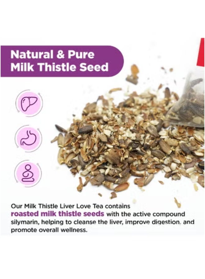 Original 100% Natural Herbal Tea Supports Liver Health, Promotes Liver Cleansing, Protects Liver Cells, and Improves Digestion (3g x 30 Tea Bags)  - Image 2