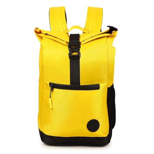 HOT SHOT Small 20 L Laptop Backpack HOTSHOT BAGS|EXPLORER PRO 1398|14INCH |TROLLY SLEEVE|RAINPROOF ZIPPER|OFFICE|COLLEGE (Yellow) - Image 1