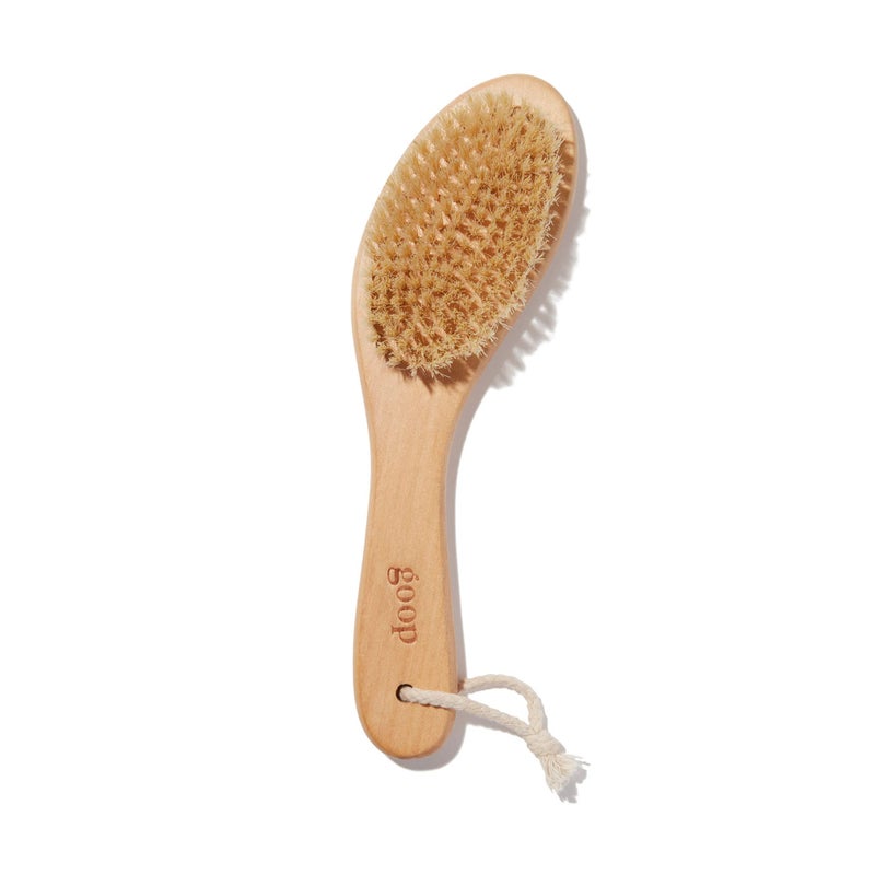goop Beauty Dry Brush | Exfoliating & Detoxifying for Dry Skin | Wooden Brush with Natural Biodegradable Sisal Fibers | Sweeps Away Dead Skin Cells for Luminous, Smooth Skin | FSC-Certified - Image 1