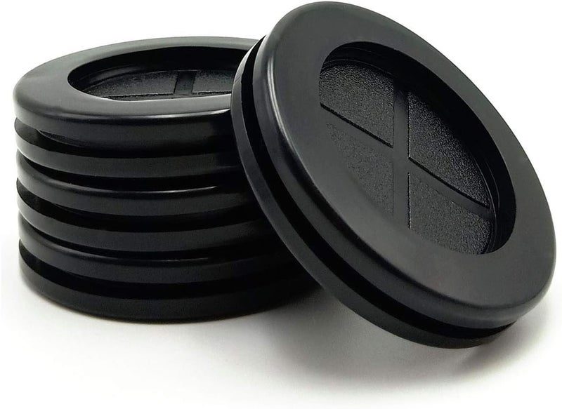 EASYEAH Store 2 Inch Rubber Grommets for Wiring, 1-5/8 in ID, Double-Sided Rubber Plugs for Round Holes, Firewall Grommet Automotive, Wire Cable Grommets for Metal Electric Box, 4 Pcs 42×50 mm, Black - Image 1
