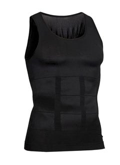 Men's slimming and body shaping shirt: An innovative design that reduces waist circumference and hides belly bulge, ideal for daily use during fitness exercises and physical exertion, size medium.