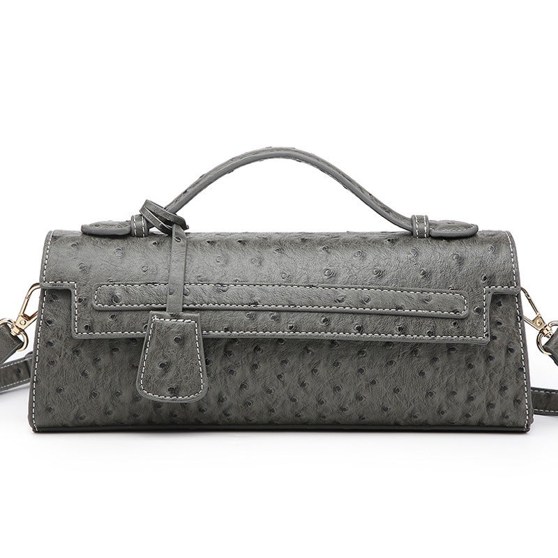 Selling High-End New Ostrich Pattern Texture Handbag Women'S Bag Light Luxury Snake Pattern Niche Crossbody Bag Shoulder Bag - Image 4