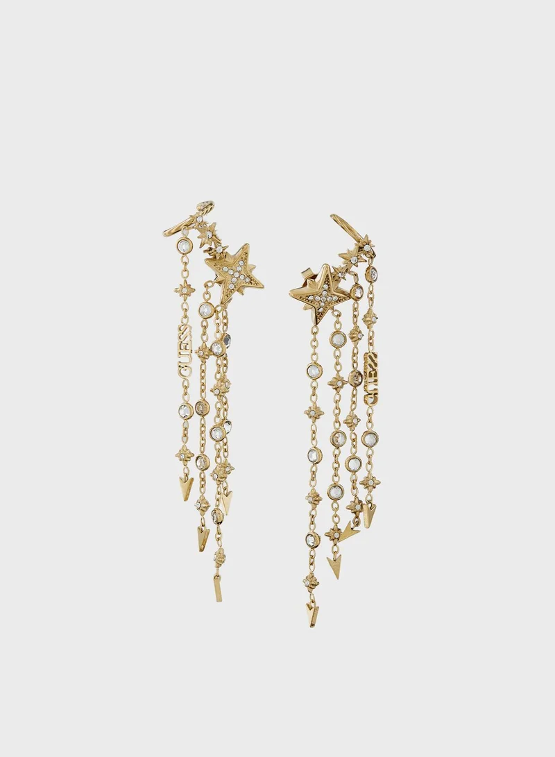 GUESS Stars And Chains Waterfall Earrings