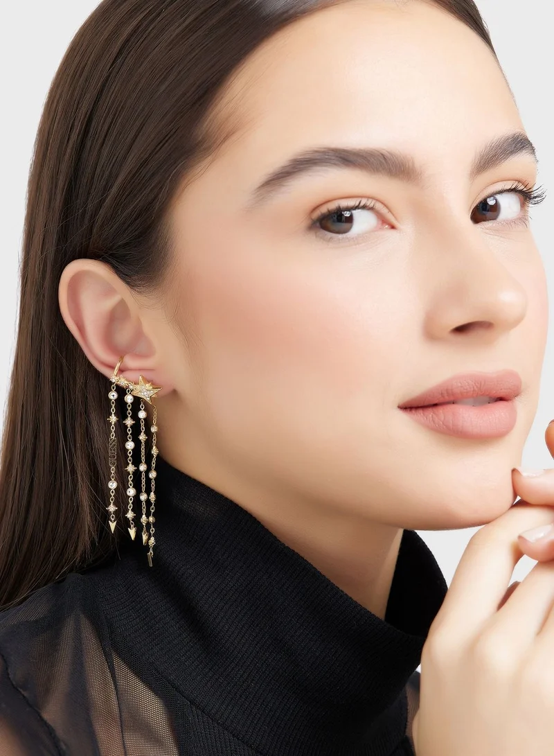 GUESS Stars And Chains Waterfall Earrings