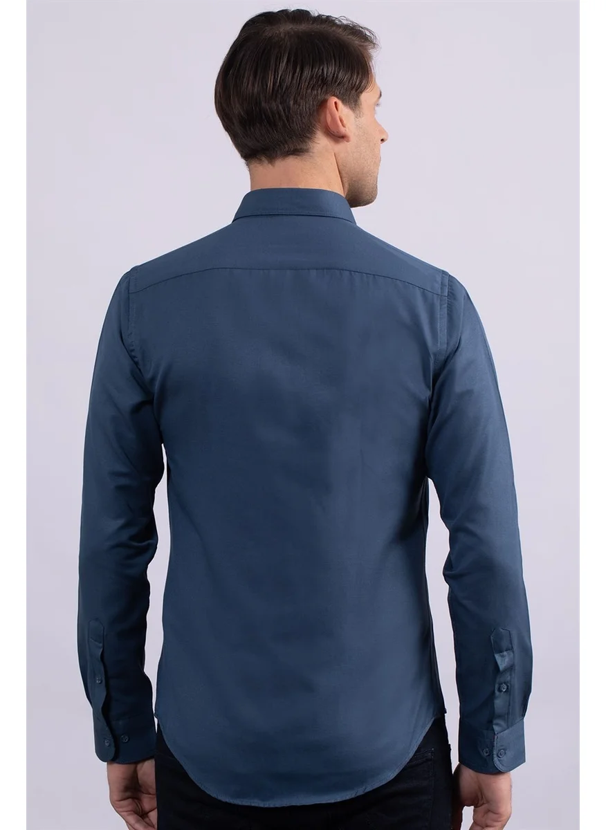 تودورس Slim Fit Slim Fit Long Sleeve Poplin Oxford