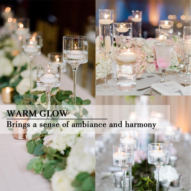 CLTNIKET 50 Pack of 2-Inch White Floating Candles - Ideal for Weddings, Home DÃ©cor, Spa Baths, and Romantic Settings. - Image 5