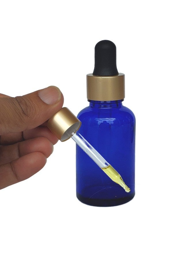 بيور سورس انديا زجاجات قطارة زجاجية فارغة من Pure Source India، سعة 30 مل - عبوة من 4 قطع، باللون الأزرق - Image 2