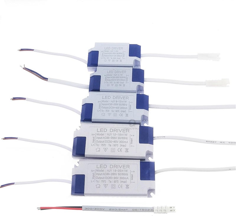 5pcs 1W-36W 300mA LED Driver AC85-265V Input Voltage Constant Current Power Supply(3-5W) - Image 3