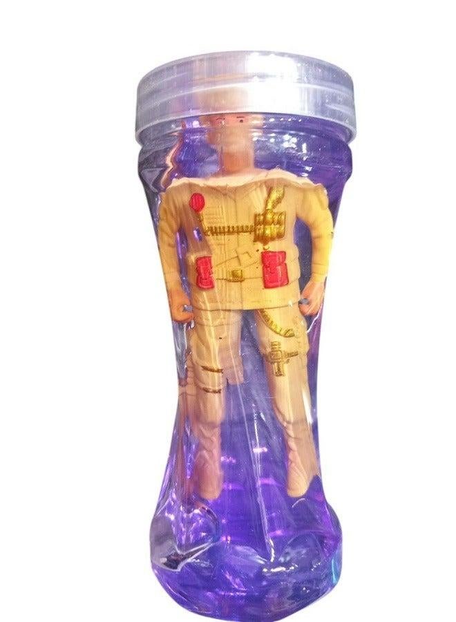 Crystal Slime Bottle With SuperHero Character (Purple)