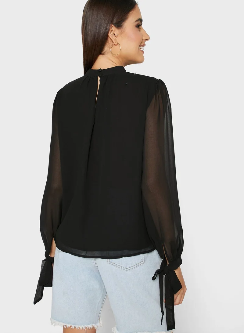 FOREVER 21 Mesh Sleeve Top