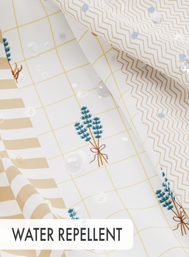 AmazerBath Shower Curtain, 72"x72" Washable Cloth Spring Blue Blossom Serenity Shower Curtain with 12 Shower Curtain Hooks, Fabric Colorful Romantic Style Curtain Set for Bathroom Home Decor - Image 5