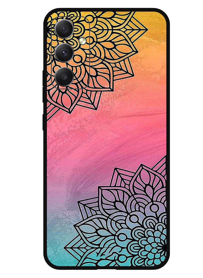 Theodor Protective Case Anti Scratch Shock Proof Bumper Cover For Samsung Galaxy M34 5G Top & Bottom Flower - Image 1