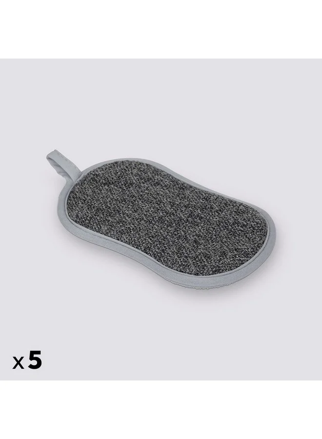 Five Simply Smart 5-Piece Microfiber Scrubbing Sponge Multicolour 10 x 10 x 16 cm 202441