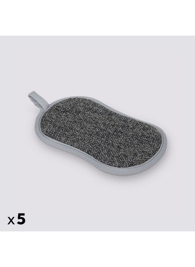 Five Simply Smart 5-Piece Microfiber Scrubbing Sponge Multicolour 10 x 10 x 16 cm 202441 - Image 2