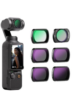 Neewer DJI OSMO Pocket 3 Magnetic ND CPL UV Filter Set Compatible with DJI OSMO Pocket 3 Creator Combo Accessories, Action Camera 6 Pack (CPL UV ND16 ND32 ND64 ND256) Neutral Density & Polarizing & UV Protective Filters  - Image 1