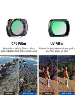 Neewer DJI OSMO Pocket 3 Magnetic ND CPL UV Filter Set Compatible with DJI OSMO Pocket 3 Creator Combo Accessories, Action Camera 6 Pack (CPL UV ND16 ND32 ND64 ND256) Neutral Density & Polarizing & UV Protective Filters  - Image 4