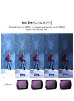 Neewer DJI OSMO Pocket 3 Magnetic ND CPL UV Filter Set Compatible with DJI OSMO Pocket 3 Creator Combo Accessories, Action Camera 6 Pack (CPL UV ND16 ND32 ND64 ND256) Neutral Density & Polarizing & UV Protective Filters  - Image 5