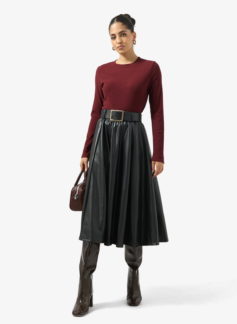Ginger A Line Box Pleat Skirt - Image 2