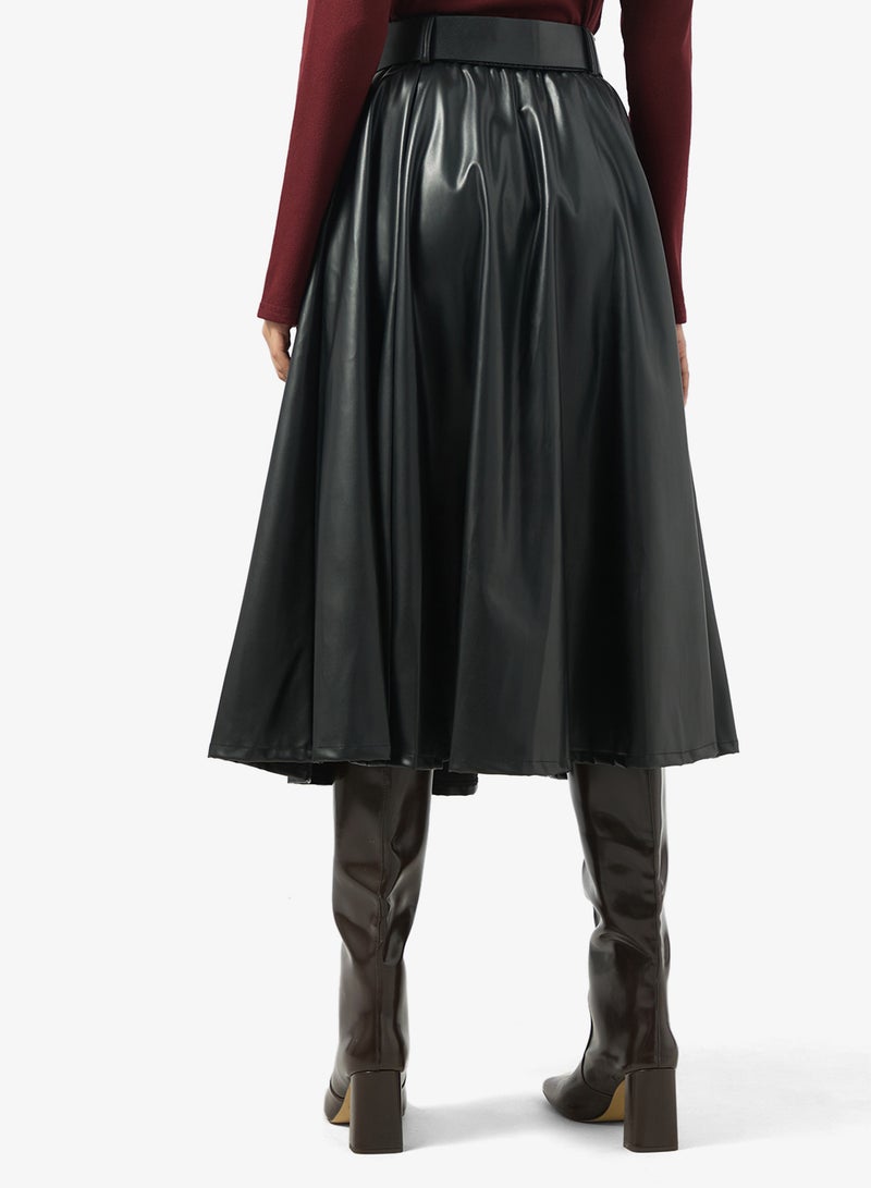 Ginger A Line Box Pleat Skirt - Image 3