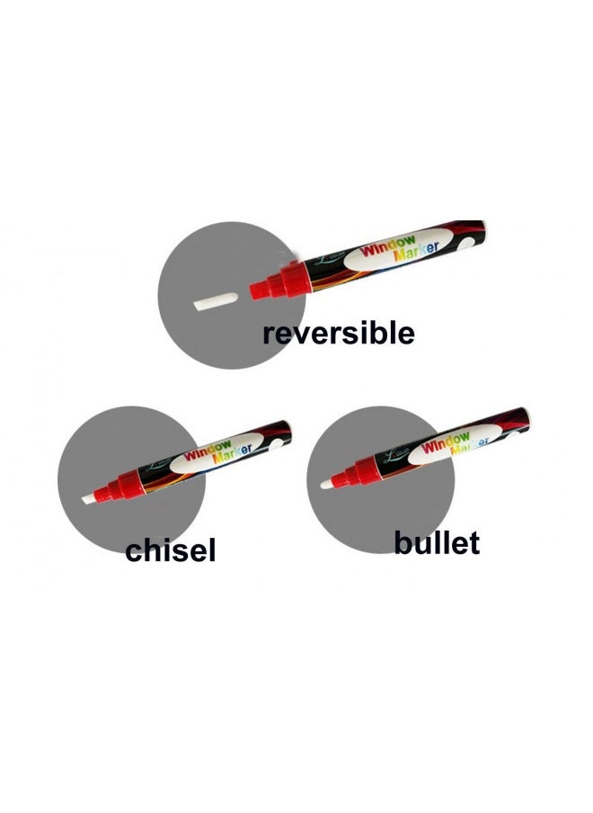 Starsouce 8 Pack Chalk Marker Pen Dry Erase Markers 6Mm Reversible Bullet And Chisel Tip Fluorescent Markers Highlighters For Led Menu Board Bistro Board Ad Drawing Pop Art Glass Window Blackboard Whiteboard  - Image 1