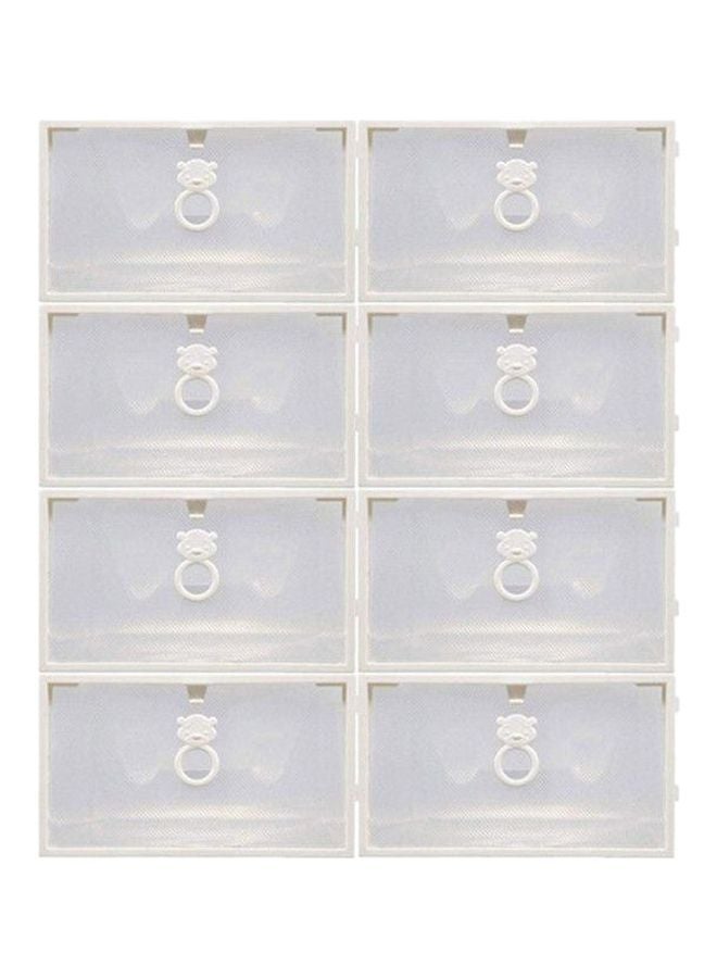 8-Piece Shoe Box Set White 31x22x13cm  - Image 1