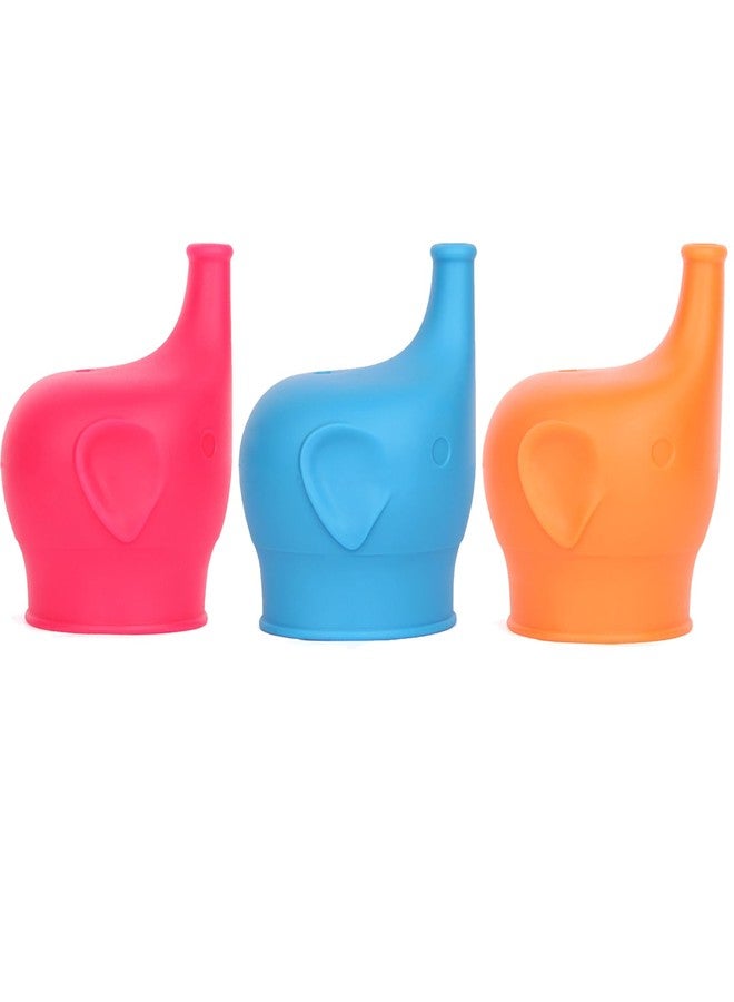 Veagins 3 Pack Silicone Sippy Cup Lids, Stretches to Cover Kids Cups or Toddler Cups into Soft Spout Sippy Cups, Spill Proof Silicone Lids for Cups - Image 1