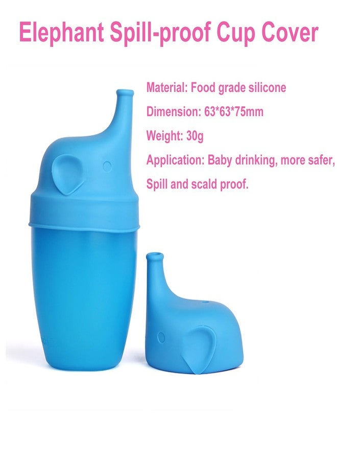 Veagins 3 Pack Silicone Sippy Cup Lids, Stretches to Cover Kids Cups or Toddler Cups into Soft Spout Sippy Cups, Spill Proof Silicone Lids for Cups - Image 3