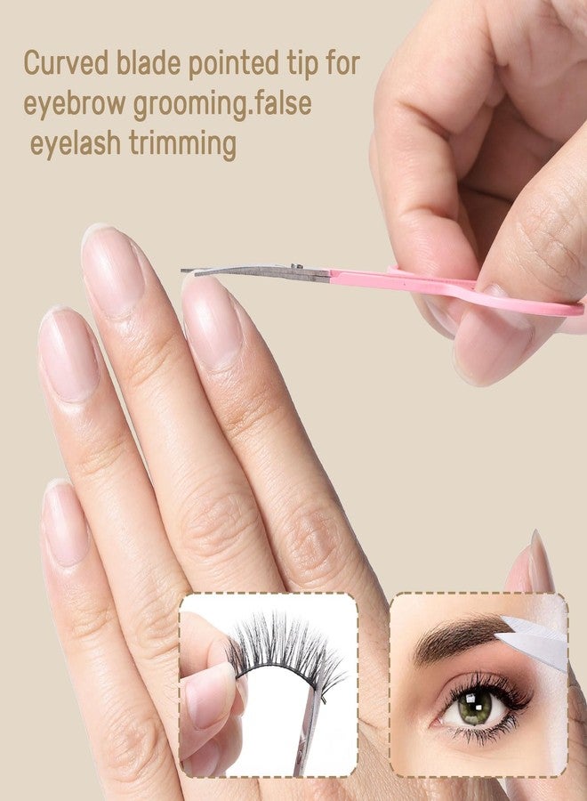 KINGMAS 10Pcs Tweezers Set for Women Facial Hair, Precision Tweezer for Eyebrows with Curved Scissor and Eyebrow Razor for Ingrown Hair with Case - Image 5