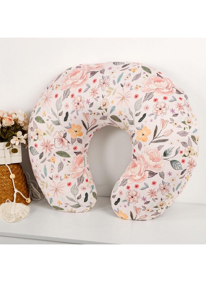 Jundetye Baby Nursing Pillow Cover, Removeable Breastfeeding Pillow Slipcover, Nursing Pillow Case for Newborn Boys Girls, Soft Fabric Fits Snug On Infant, Washable & Breathable, Yellow Pink Flowers - Image 3