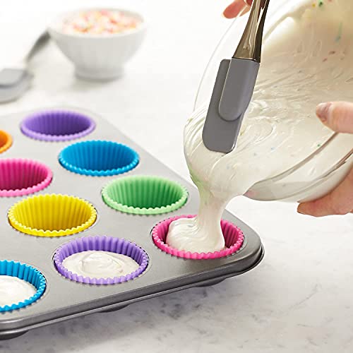 BAKERS 4U Round Silicon Moulds for Cupcake, Jelly and Muffin | Microwave Oven and OTG Baking Mould (Set of 12) - Image 4