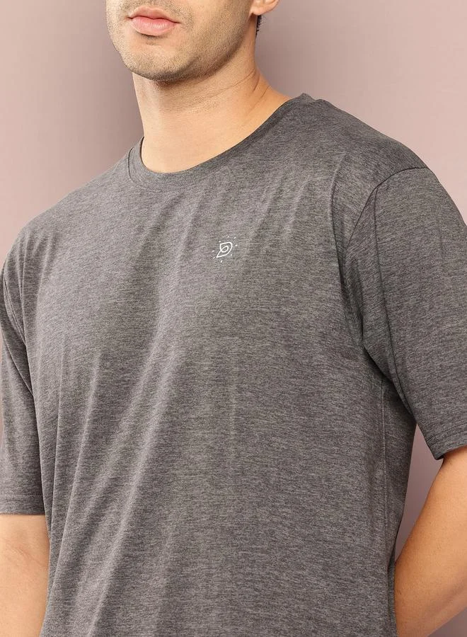 Dillinger Men Round Neck Melange T-Shirt